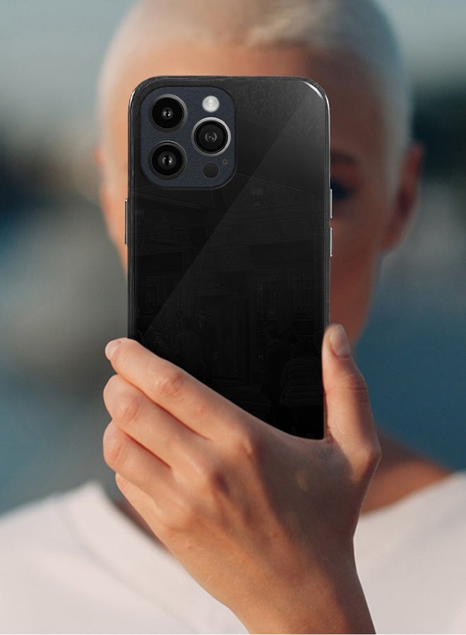 MARGOUN Electroplated Case Cover for Apple iPhone 14 Pro Max, Hard Glossy Case Camera Protection Shockproof Anti Fall Case - Black - Image 4