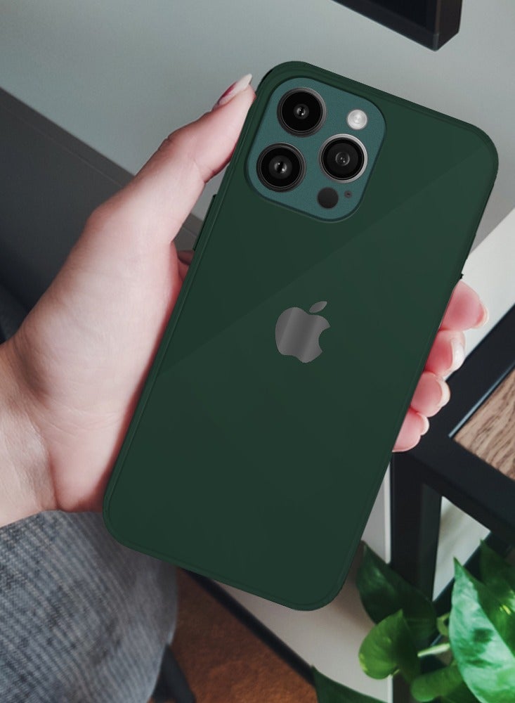 MARGOUN - iPhone 14 Pro Max Electroplated Hard Glossy Case Camera Protection Shockproof Anti Fall Case Green - Image 1