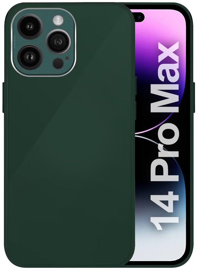 MARGOUN Electroplated Magnetic Case Cover for Apple iPhone 14 Pro Max, Protective Case Fashionable Full Covered Shockproof Phone Cover With Magnetic Ring - Green - Image 1