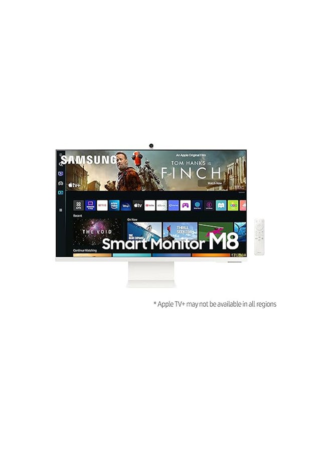 Samsung - 32-Inch 4K Smart Monitor Smart Hub for TV streaming and catch up apps LS32BM801UUXXU White - Image 1