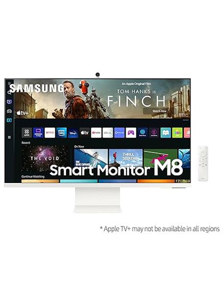 Samsung 32-Inch 4K Smart Monitor Smart Hub for TV streaming and catch up apps LS32BM801UUXXU White - Image 1