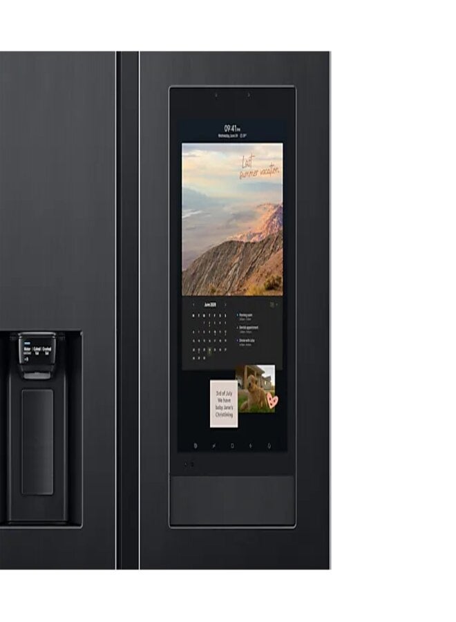سامسونج 591L Side by Side With Family Hub Refrigerator RS6HA8891B1/AE Black - Image 2
