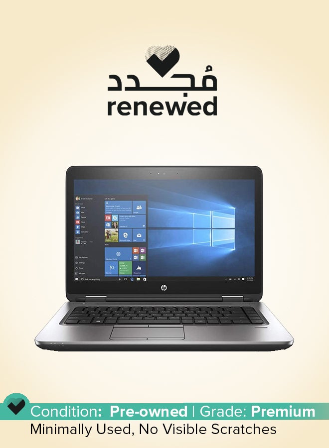 HP Renewed - ProBook 640 G3 With 14-Inch Display Screen,Core i5-7th Generation/8GB RAM/256GB SSD/Windows 10 English Silver  - Image 1