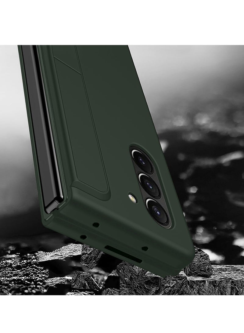 MARGOUN Samsung Galaxy Z Fold 5 Case With Pen Holder S-Pen Included Hard Ultra Protective And Anti Shock Case Cover Green - Image 4