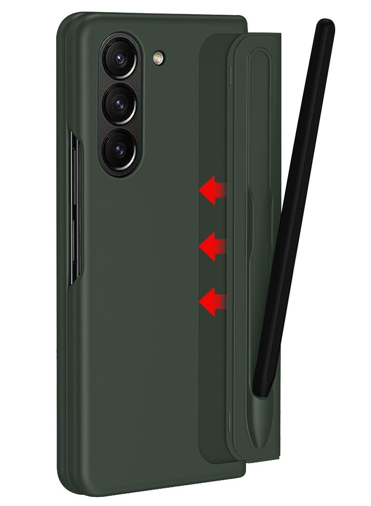 MARGOUN Samsung Galaxy Z Fold 5 Case With Pen Holder S-Pen Included Hard Ultra Protective And Anti Shock Case Cover Green - Image 3