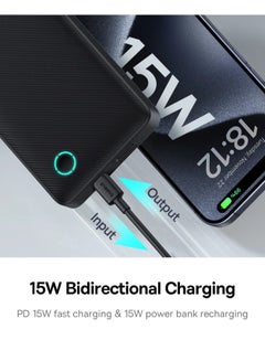 Baseus 10000 mAh OS-Baseus Airpow Lite Power Bank 15W Cosmic Black (With Simple Series Data Cable USB to Type-C 30cm Black) Black  - Image 4