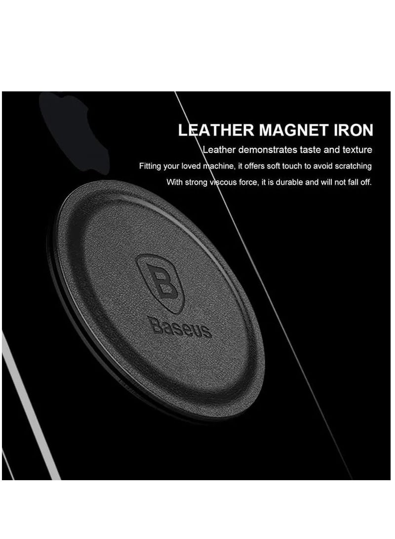 Baseus Metal Plate For Magnetic Mount Universal Replacement Plate Metal Disc (Pack Of 2) With Strong 3M Adhesive For Magnetic Car Holder Compatible All Smart Phone And Tablet (Without Holder) Black/Silver  - Image 3