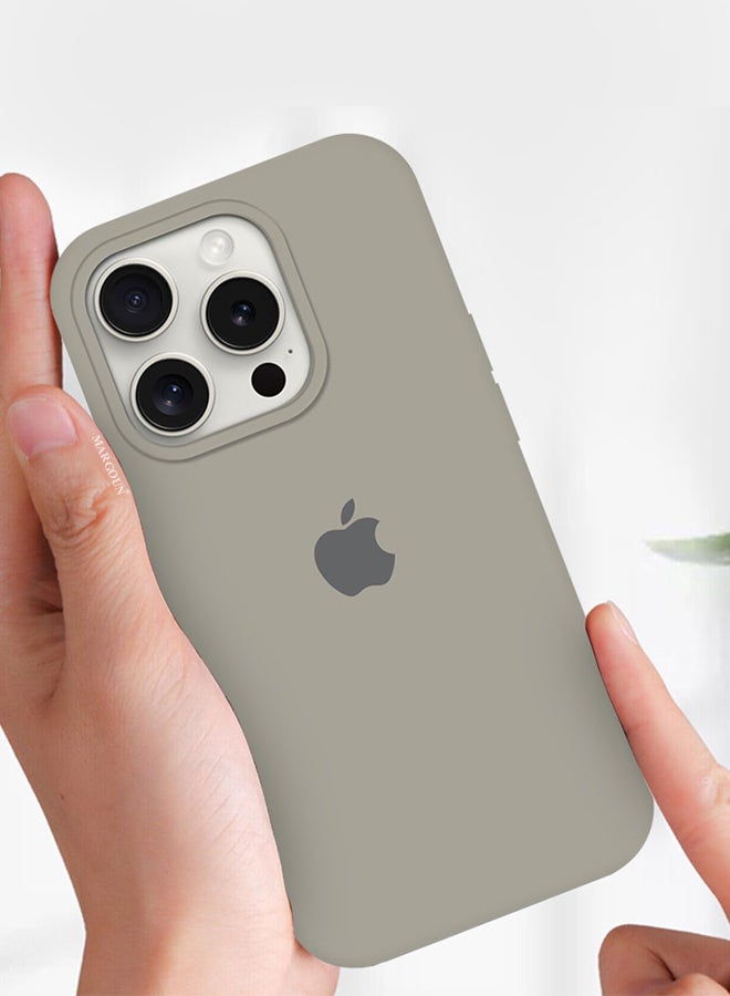 MARGOUN iPhone 15 Pro Case Silicone Case Cover With MagSafe Durable And Anti Scratch Back Cover Grey - Image 4