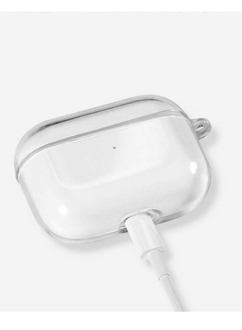 MARGOUN - AirPods 3 Shockproof Case Transparent Ultra Slim Cover With Keychain Carabiner Clear - Image 1