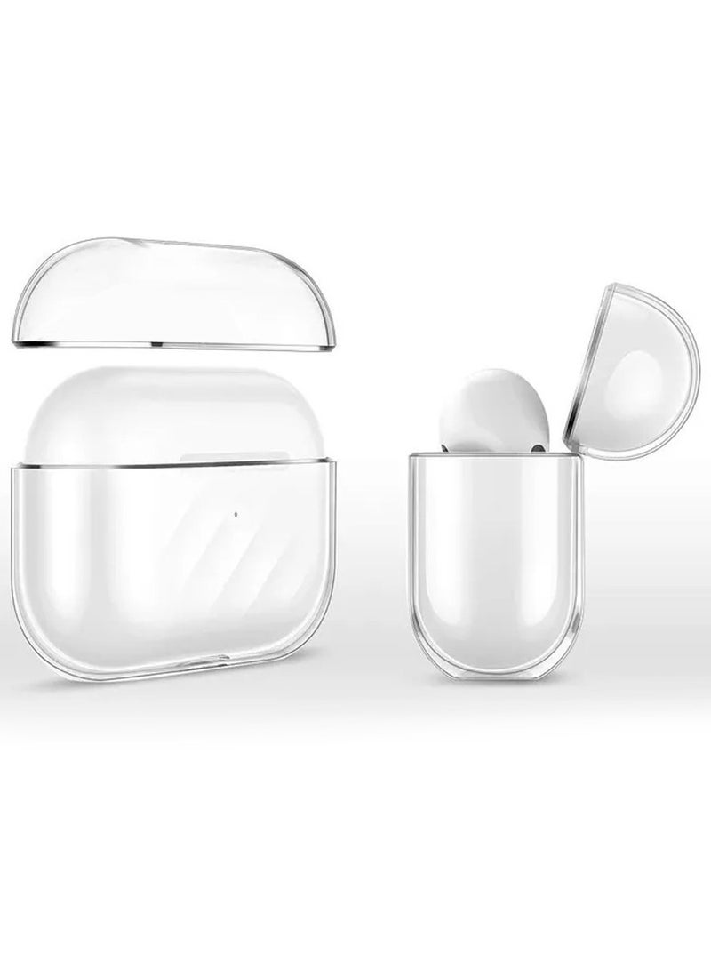 حافظة AirPods 3 شفافة مقاومة للصدمات مع حلقة مفاتيح وغطاء رفيع للغاية