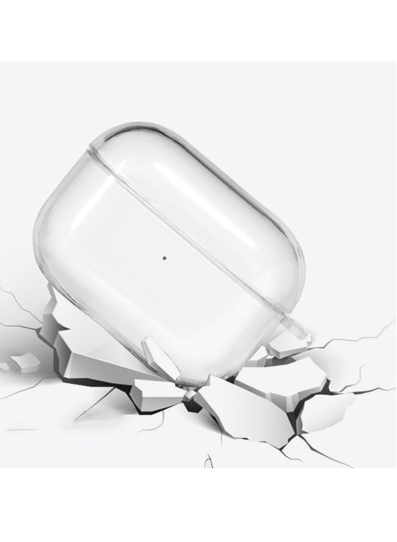 MARGOUN Airpod Pro Shockproof Case Transparent Ultra Slim Cover With Keychain Carabiner Clear  - Image 3