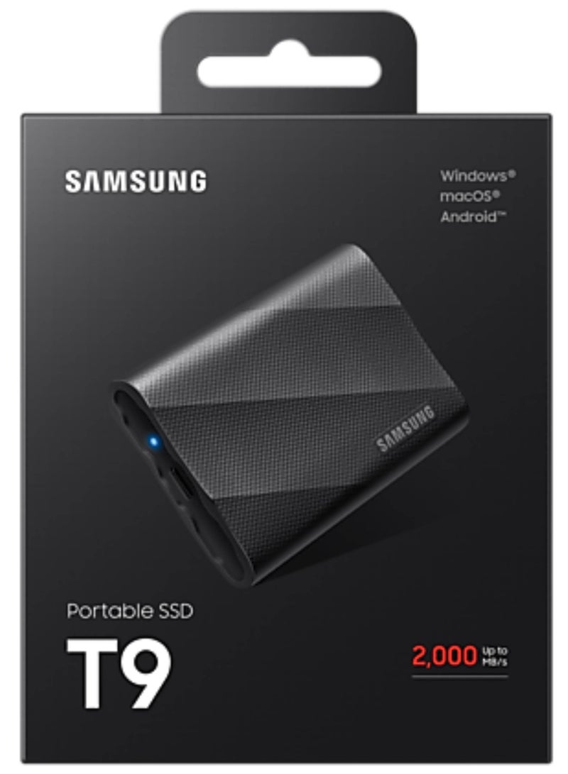 Samsung - Samsung Portable SSD T9 USB 3.2 Gen2x2 1TB (Black) 1 TB - Image 1