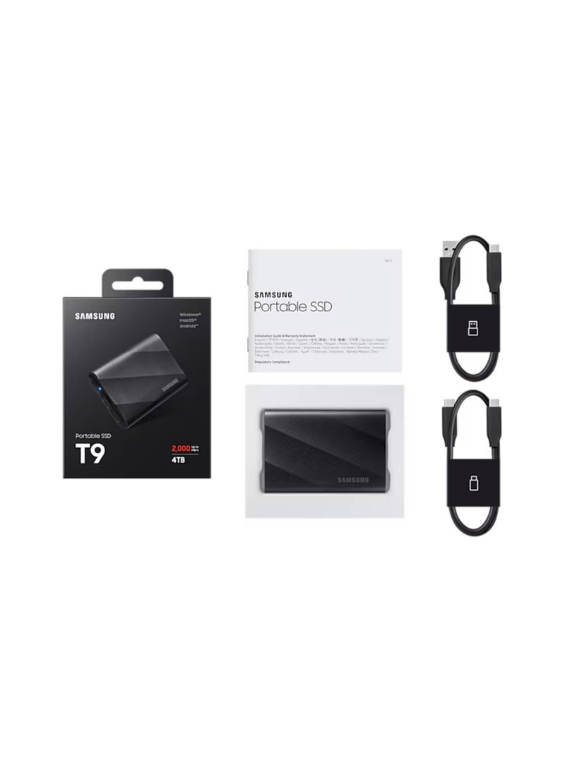 Samsung - Samsung Portable SSD T9 USB 3.2 Gen2x2 1TB (Black) 1 TB - Image 1