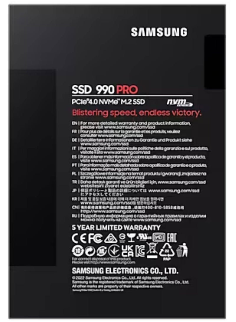سامسونج 990 برو PCIe 4.0 NVMe M.2 SSD 4 تيرابايت 4 تيرابايت - Image 5