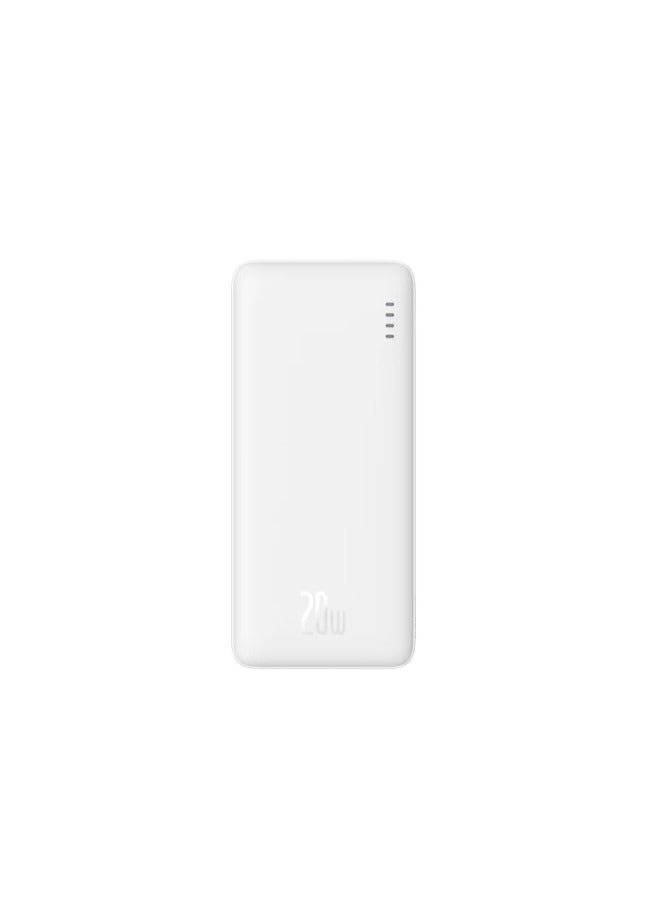 Baseus 10000 mAh OS-Baseus Airpow Fast Charge Power Bank  20W  White（With Simple Series Charging Cable USB to Type-C 30cm  White） White  - Image 1