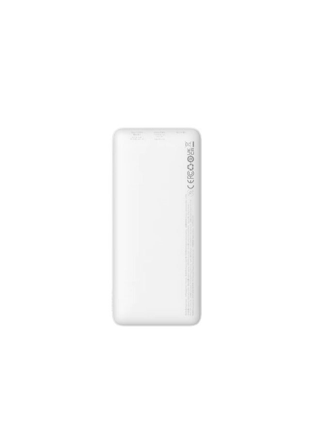 Baseus 10000 mAh OS-Baseus Airpow Fast Charge Power Bank  20W  White（With Simple Series Charging Cable USB to Type-C 30cm  White） White  - Image 2
