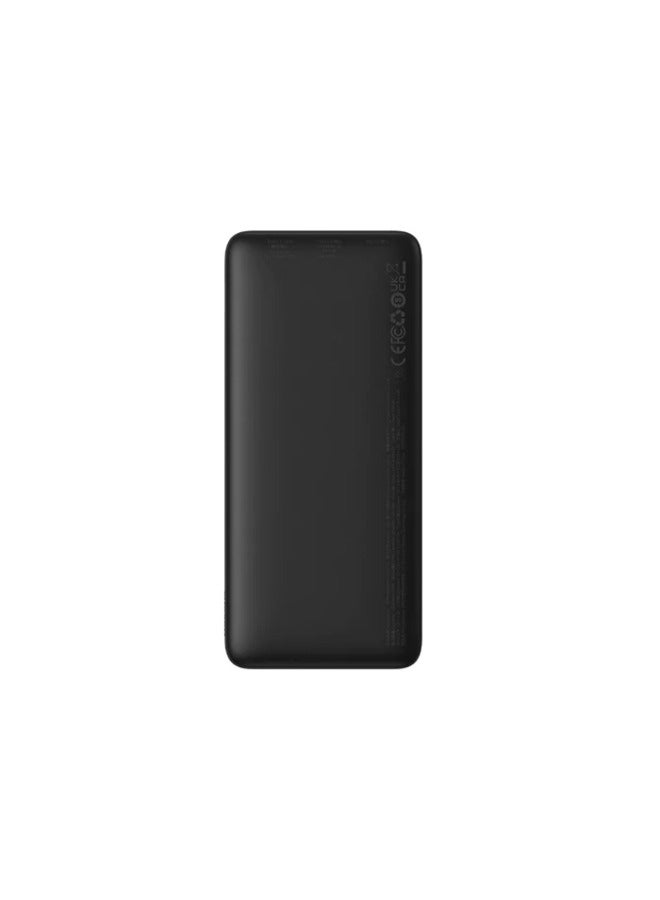 بيسوس OS-Baseus Airpow Fast Charge Power Bank  20W  Black（With Simple Series Charging Cable USB to Type-C 30cm ） Black - Image 2