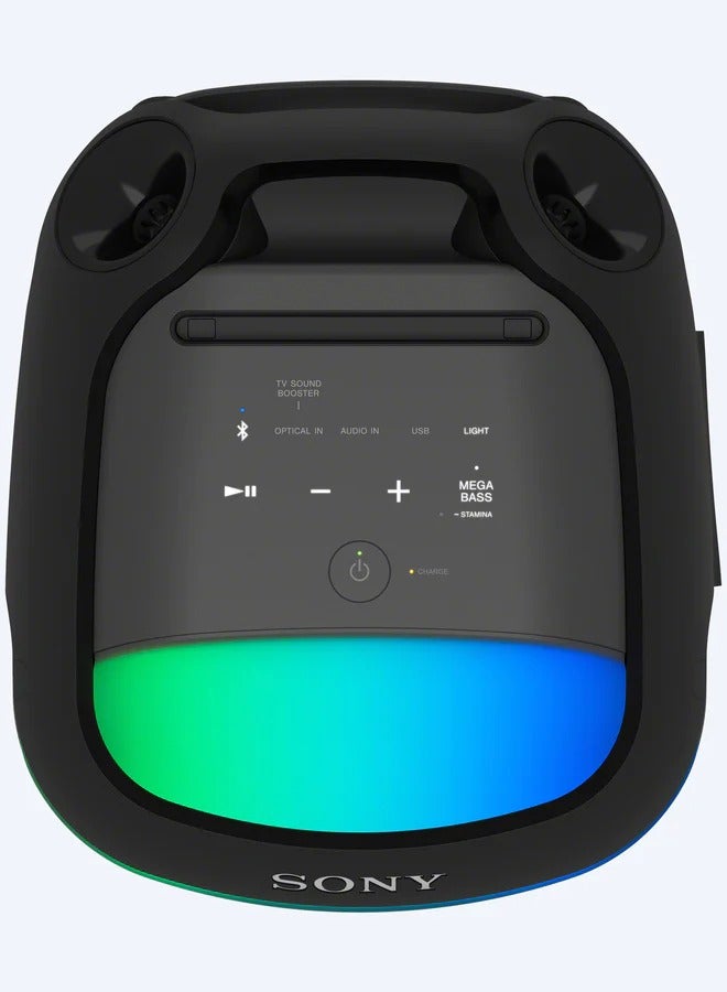 سوني Sony SRS-XV800 X-Series Wireless Portable Bluetooth Karaoke Party Speaker IPX4 Splash-Resistant with 25 Hour-Battery Built-in Handle and Wheels Omnidirectional Sound and Ambient Lights SRS-XV800 black  - Image 5