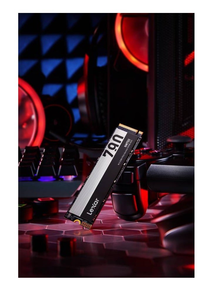 Lexar - NM790 4TB M.2 2280 PCIe Gen4x4 NVMe Internal SSD, Up to 7400MB/s Read & Up to 6500MB/s Write Speeds, 1.5M Hours MTBF, 3000TBW Endurance, Compatible with PlayStation5, Black | LNM790X004T-RNNNG 4 TB - Image 1