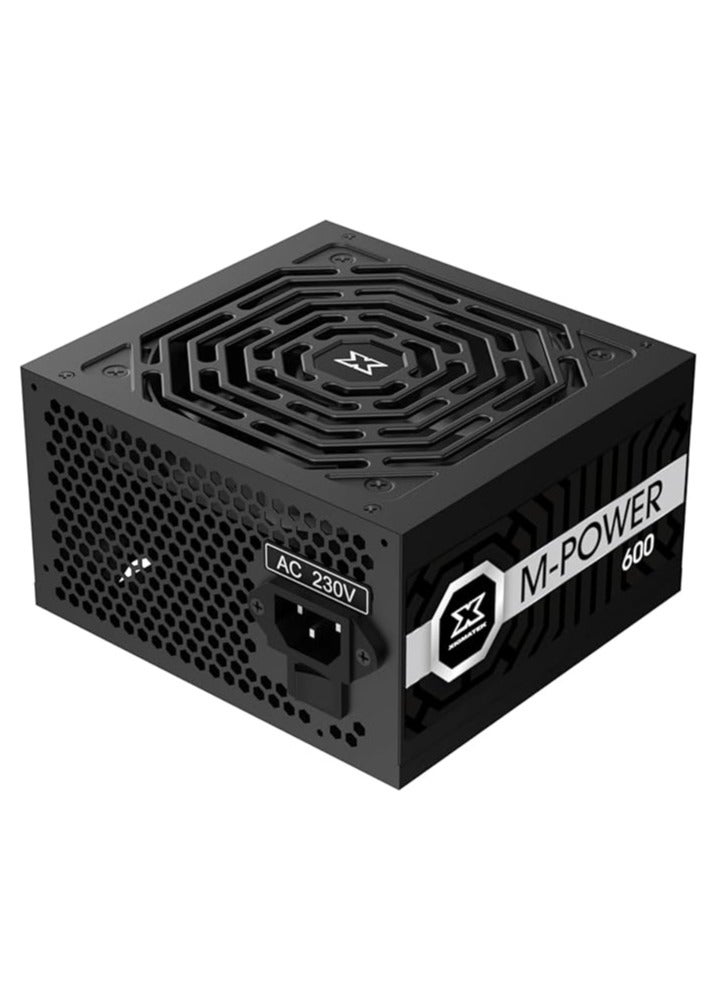 زيجماتيك M-Power 600 واط (ATX600، 600 واط، مدخل تيار متردد 230 فولت، مزدوج للأمام، مروحة سوداء 12 سم، صندوق بني، سلك طاقة SASO) EN47666  - Image 3