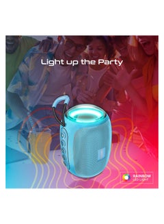 PROMATE Bluetooth Speaker, Premium 5W True Wireless Portable HD Speaker With LED Lights, Bluetooth v5.3, Long Playtime, 3.5Mm AUX, USB Port And TF Card Slot For iPhone 16, iPad Air, Galaxy S25, Capsule-3 - Blue  - Image 3