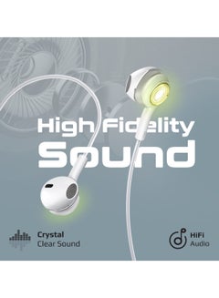 PROMATE Earphones With USB-C Connector, Transparent In-Ear USB-C HD Wired Earbuds With RGB Lights, Microphone, Call Function And In-Line Volume Control For iPhone 15, iPad Air, Galaxy S23, LumiBuds-C Silver  - Image 5