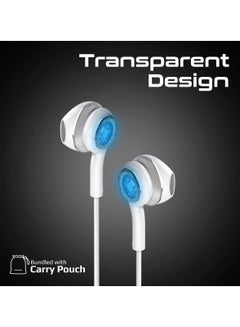 PROMATE Earphones With USB-C Connector, Transparent In-Ear USB-C HD Wired Earbuds With RGB Lights, Microphone, Call Function And In-Line Volume Control For iPhone 15, iPad Air, Galaxy S23, LumiBuds-C Silver  - Image 4