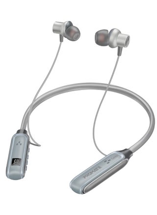 Wireless Neckband Earphones, High-Definition Bluetooth 5.3 Earphones With In-Line Controls, Anti-Slip Silicone, LCD Screen, Sweat-Resistance And 150H Long Playtime For iPhone 16, Galaxy S25 - Leap Silver - pnsku/N70031824V/45/_/1703233887/030d4d8c-9ffa-42df-a417-a186e83637ca