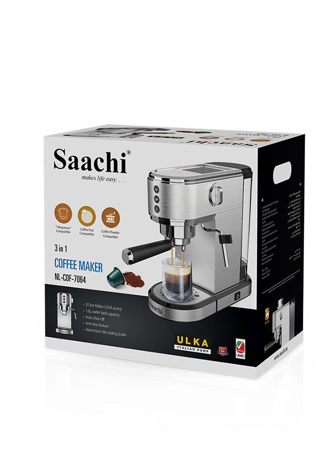 ساتشي ماكينة صنع القهوة 3 في 1 مع 20 بار من ULKA الإيطالية - Image 3