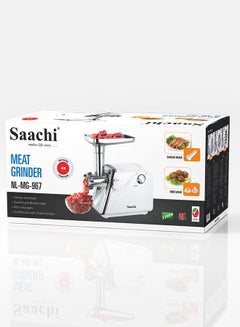Saachi Meat Grinder with  Powerful and efficient motor 2200 W NL-MG-967-WH White  - Image 4