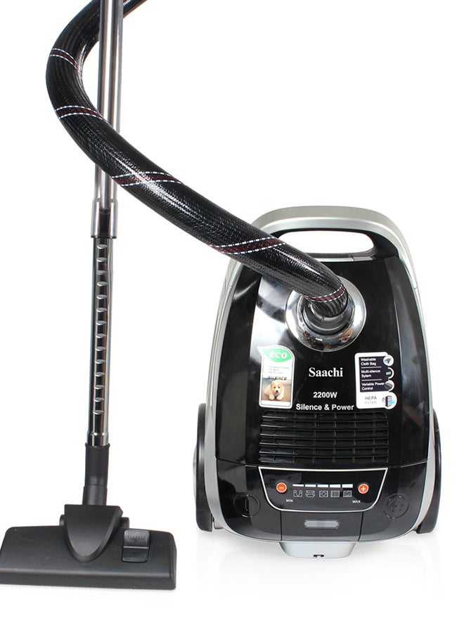 Saachi - 4L Vacuum Cleaner with LED Indicator speed control 4 L 2200 W NL-VC-1108-BK Black - Image 1