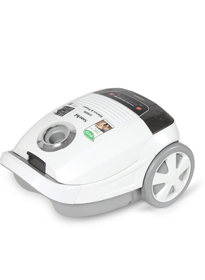 Saachi 4L Vacuum Cleaner with LED Indicator speed control 4 L 2200 W NL-VC-1108-WH White  - Image 2