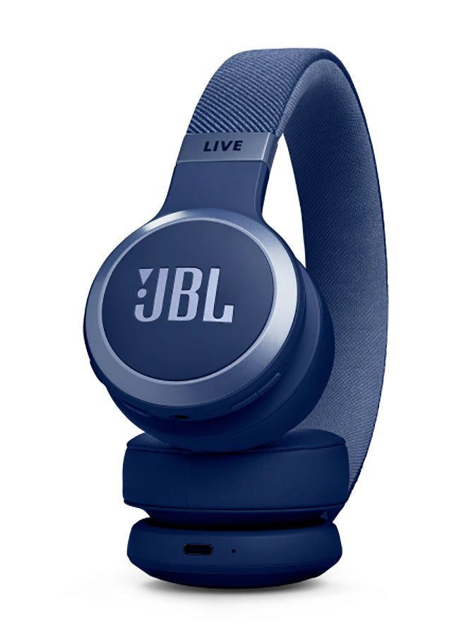 JBL - JBL Live 670NC Wireless Over-Ear Noise Cancelling Headphones - Blue Blue - Image 1