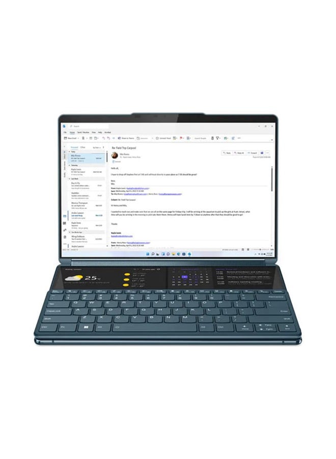 Yogabook 9 Laptop With 13.3-Inch Display, Core i7-1355U Processor/16GB RAM/1TB SSD/Integrated Graphics/Windows 11 English/Arabic Blue