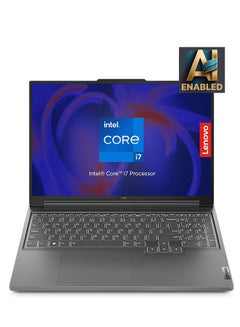 Legion Slim 5 16IRH8 Gaming Laptop With 16-Inch Display, Core i7-13700H Processor/16GB RAM/512GB SSD/6GB Nvidia GeForce RTX 4050 Graphics Card/Windows 11 Home English/Arabic Storm Grey