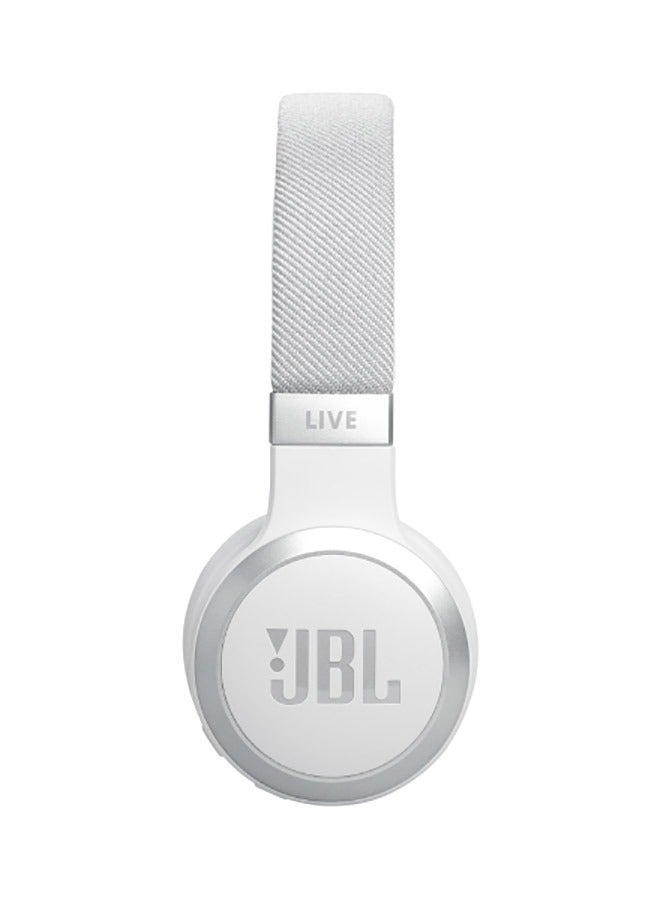 JBL Live 670NC Wireless Over-Ear Noise Cancelling Headphones - White - Image 3