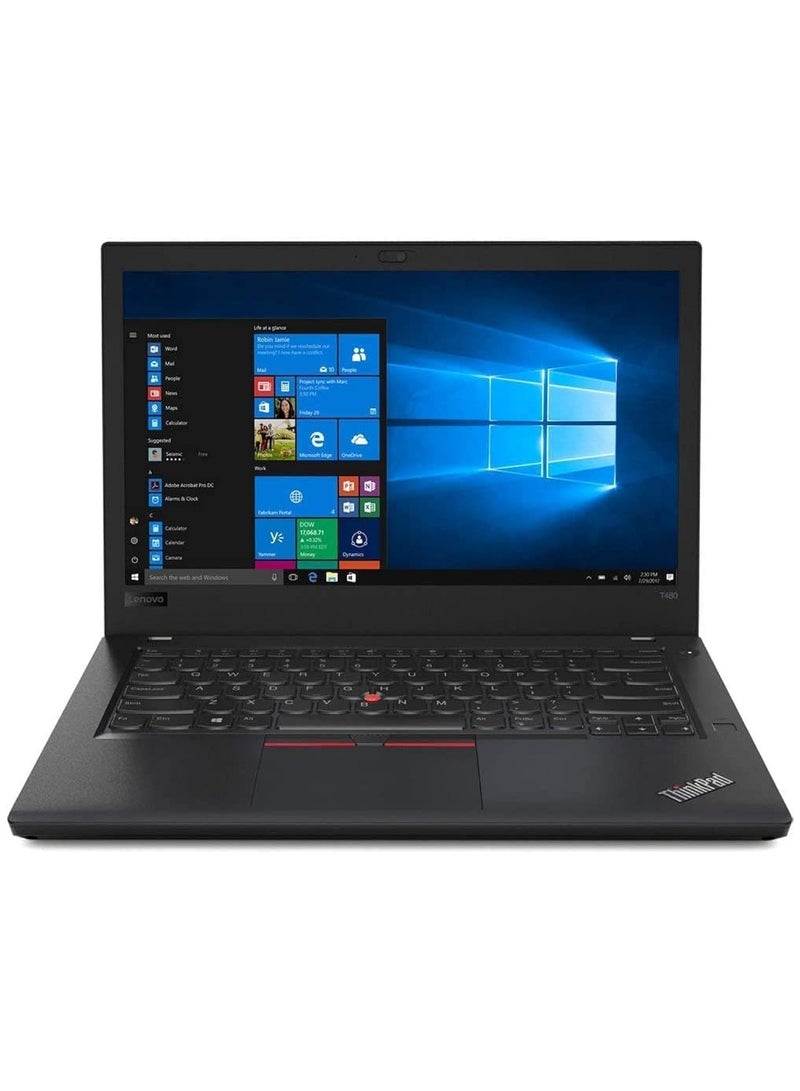 لينوفو - تم تجديده - كمبيوتر محمول ThinkPad T480 بشاشة FHD مقاس 14 بوصة، ومعالج Intel Core i5-8250U/ذاكرة وصول عشوائي DDR4 سعة 16 جيجابايت/محرك أقراص SSD سعة 512 جيجابايت/نظام التشغيل Windows 10 Pro - Image 1