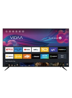 65 Inch Edgeless 4K UHD VIDAA OS Smart TV With Voice Remote And Wall Mount Bracket E65ELVD1100 Black