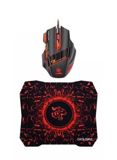 Datazone 2-In-1 Kit Gaming Mouse And Mouse Pad Black/Orange  - Image 1