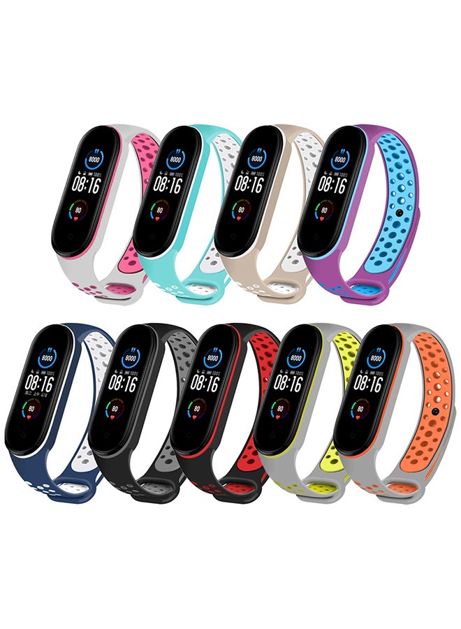 مارجون مجموعة من 9 أساور بديلة من السيليكون قابلة للتعديل لسوار Xiaomi Mi Band 5 الرياضي من Xiaomi  - Image 2