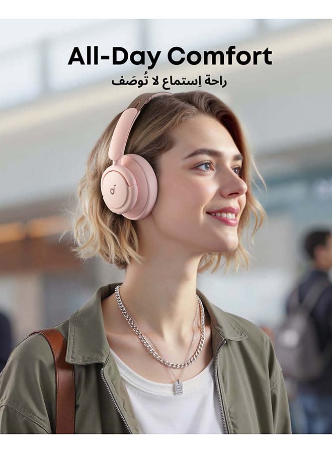 Soundcore Q30 Hybrid Active Noise Cancelling Headphones with Multiple Modes, Hi-Res Sound, 50H Playtime, Fast Charge, Soft Earcups, Bluetooth Headphones, Travel Pink - Image 5