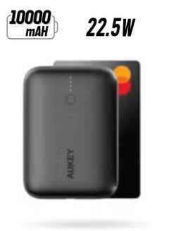 أوكي باور بانك صغير USB C بقوة 10000 مللي أمبير في الساعة PB-N83S وشاحن محمول بقدرة 22.5 وات PD أسود 