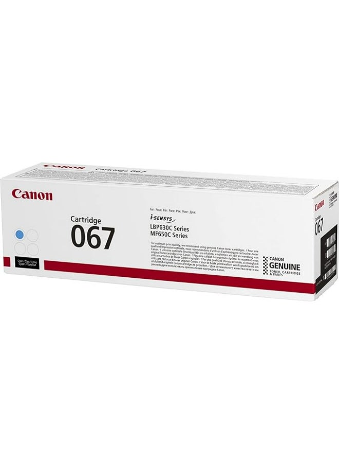 Canon Toner Cartridge 067 MF650 Series Yield 1250 Pages Cyan  - Image 3