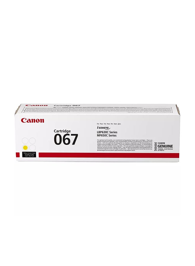 Canon - Toner Cartridge 067 MF650 Series Yield 1250 Pages Yellow - Image 1