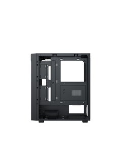Xigmatek Blade Computer Case Mehsed Grill Frontpanel & Left Tempered Glass, 4PCS X20C Auto Running LED Fan Black  - Image 5
