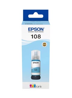 EPSON 108 EcoTank Ink Bottle Up To 2100 Pages 70ml Light Cyan  - Image 2