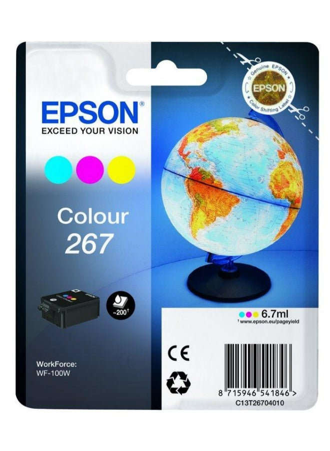 إبسون خرطوشة حبر ملونة 267 متوافقة مع WF100W سماوي وأرجواني وأصفر