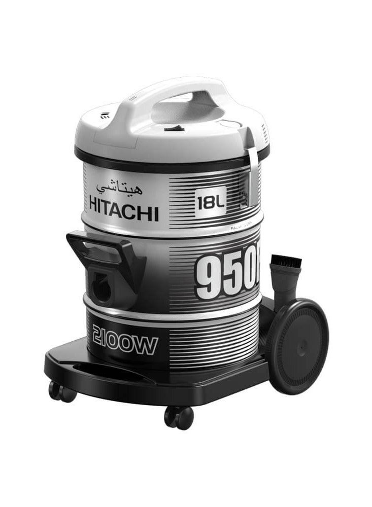 هيتاشي مكنسة كهربائية من نوع الطبل سعة 18 لترًا بقوة 2100 واط 18 L 2100 W CV-950F - Image 2