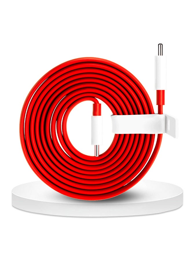 OnePlus Original Cable Type C Warp Charging Cable Quick Charge PD Type C To Type C Dash Charging Cable 1.5M Red  - Image 4