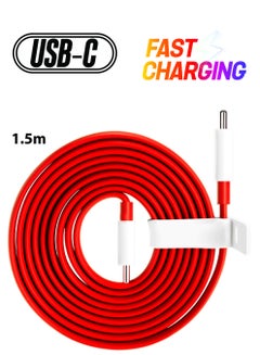 Original Cable Type C Warp Charging Cable Quick Charge PD Type C To Type C Dash Charging Cable 1.5M Red